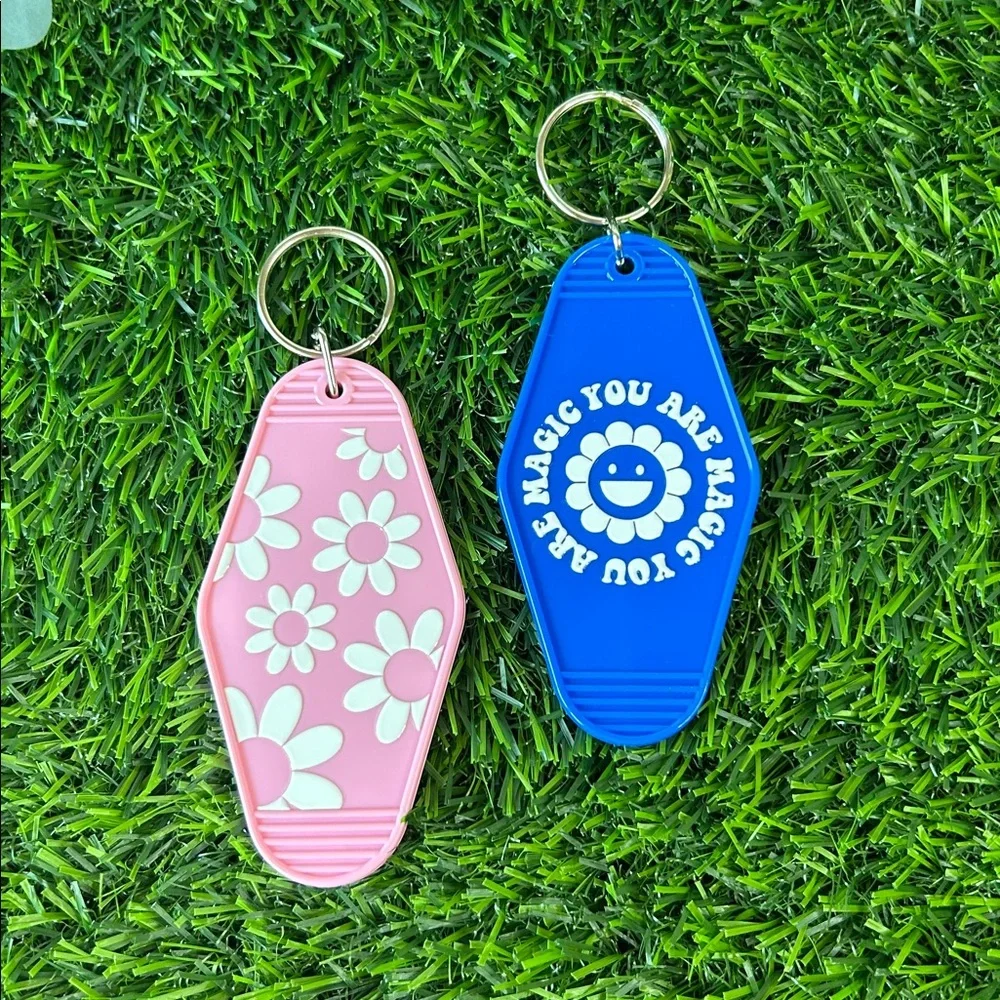 Two Custom Made Key Chain Bag Charms NWOT